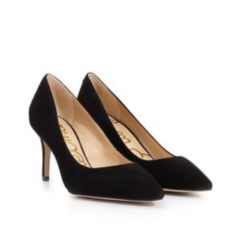 Sam Edelman Tristan Pointed Toe Pump (Black Suede)